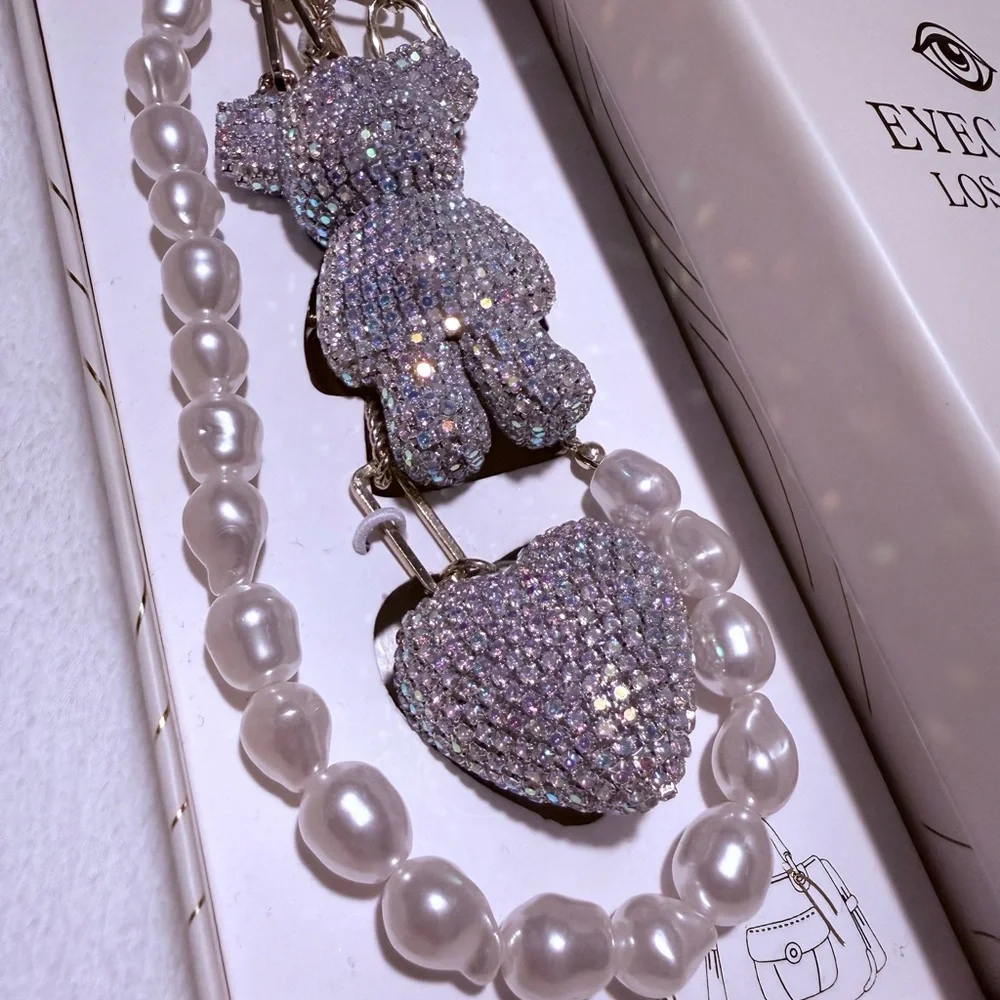 Eye Candy LosAngeles Bear and Rhinestones with Pearls - Picture 2 of 2